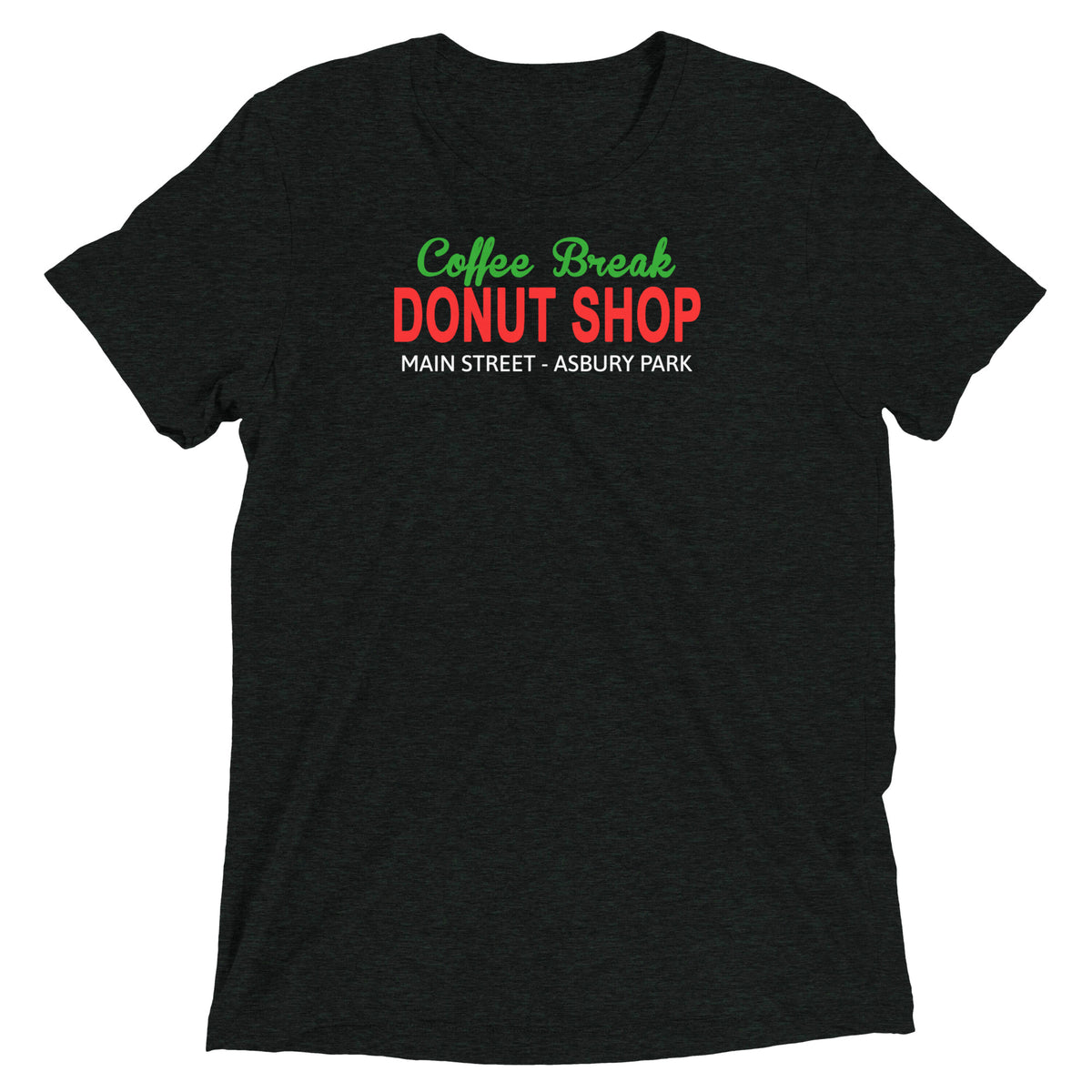 Coffee Break Donut Shop - ASBURY PARK - Short sleeve t-shirt Charcoal-Black Triblend