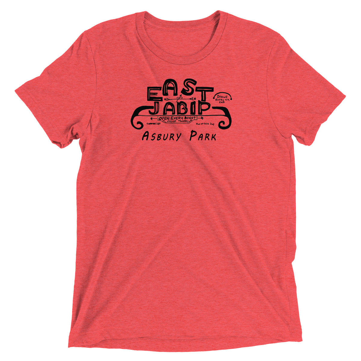 East Jabip Coffee House - ASBURY PARK - Short sleeve t-shirt Red Triblend