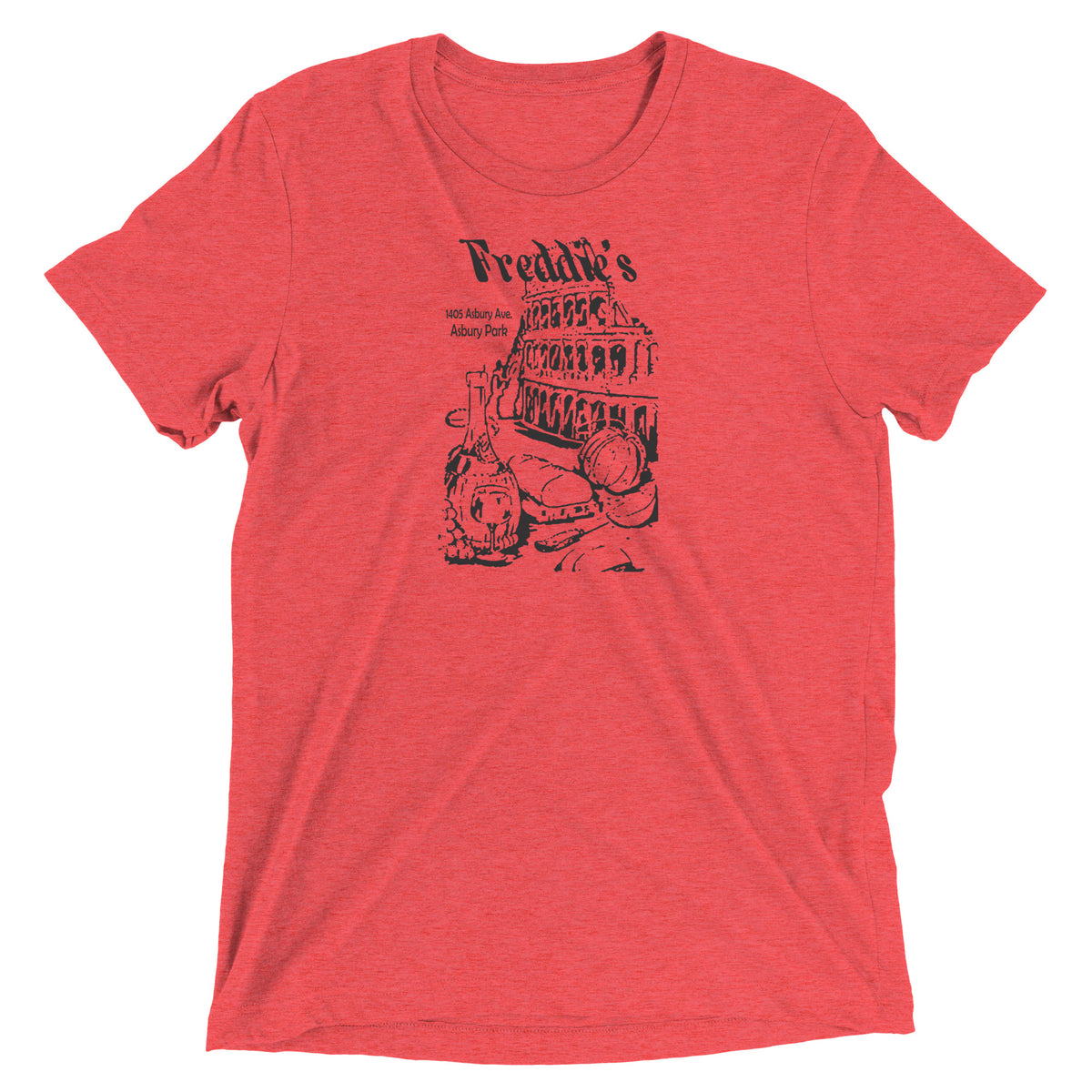 Freddie's Pizza - ASBURY PARK - Short sleeve t-shirt Red Triblend