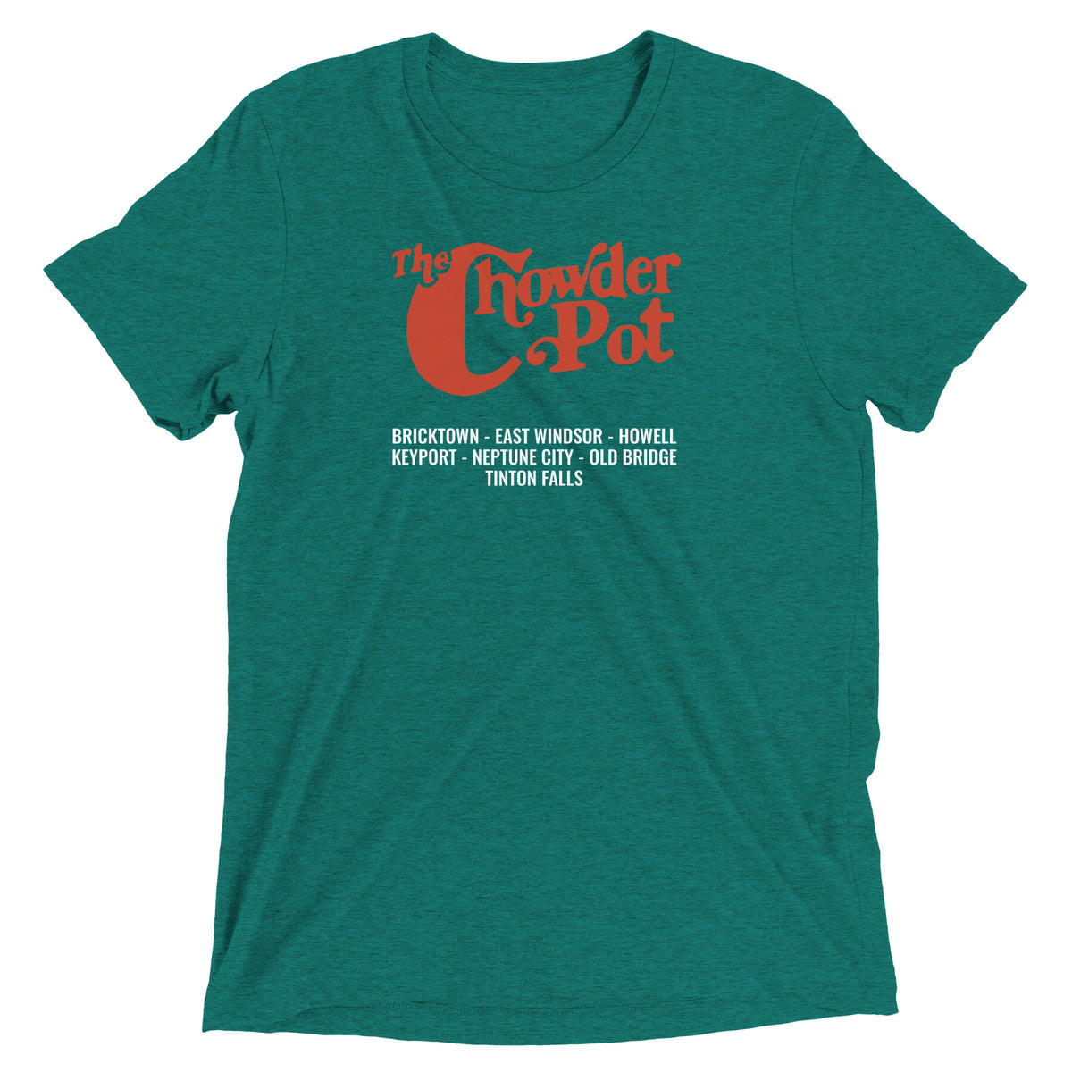 The Chowder Pot - NEPTUNE CITY / TINTON FALLS / BRICK - Short sleeve t-shirt Teal Triblend