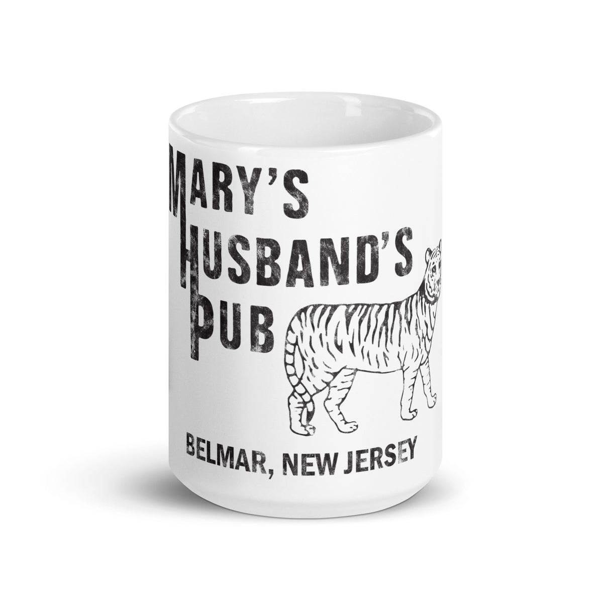 Mary's Husband's Pub - BELMAR - White Glossy Mug