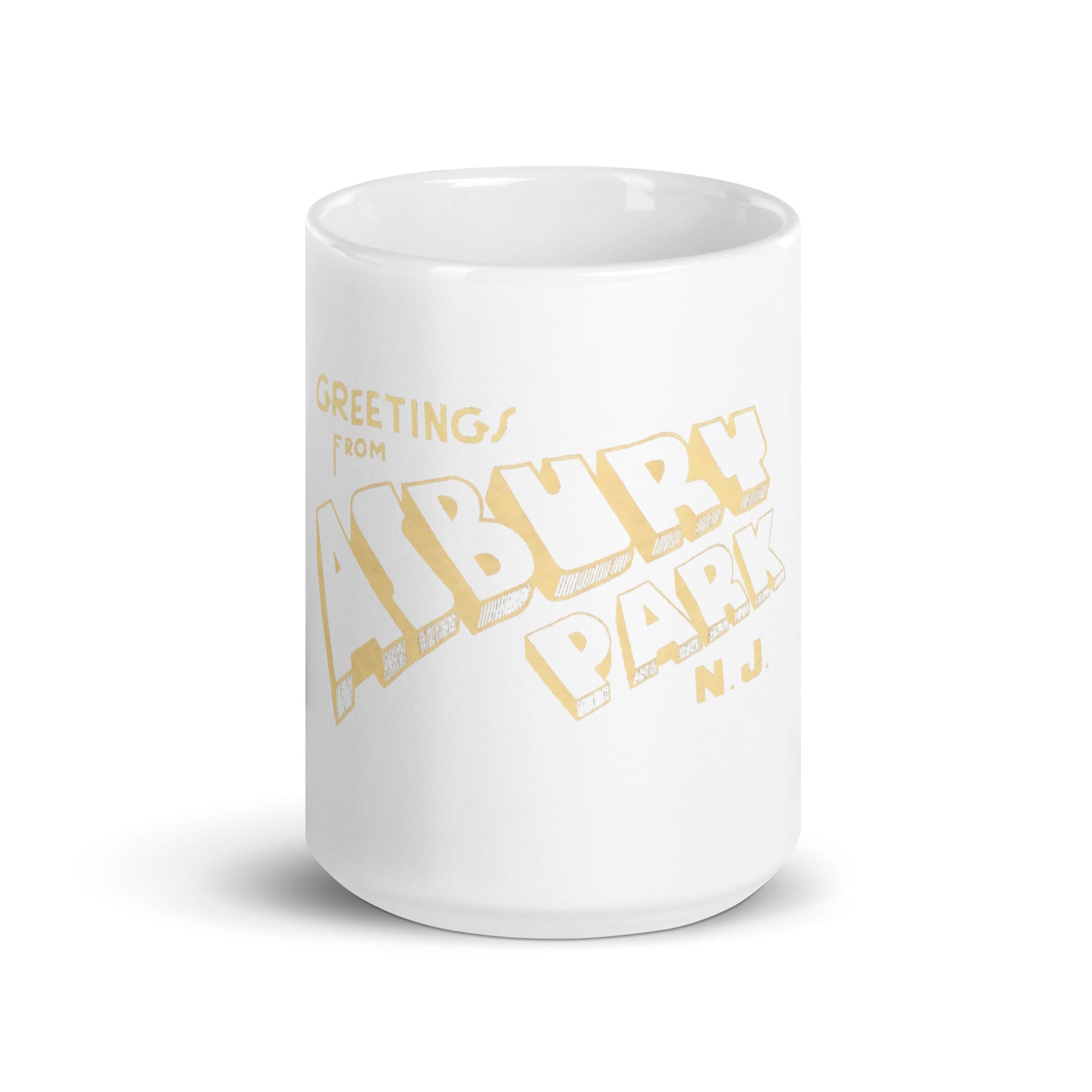 Greetings from Asbury Park - White glossy mug