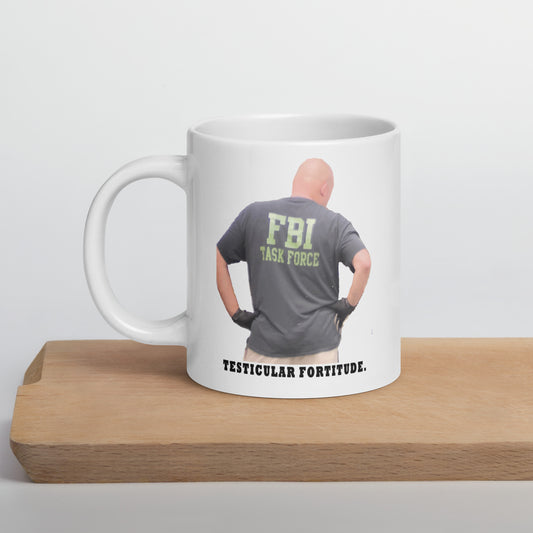 Testicular Fortitude - White glossy mug Default Title