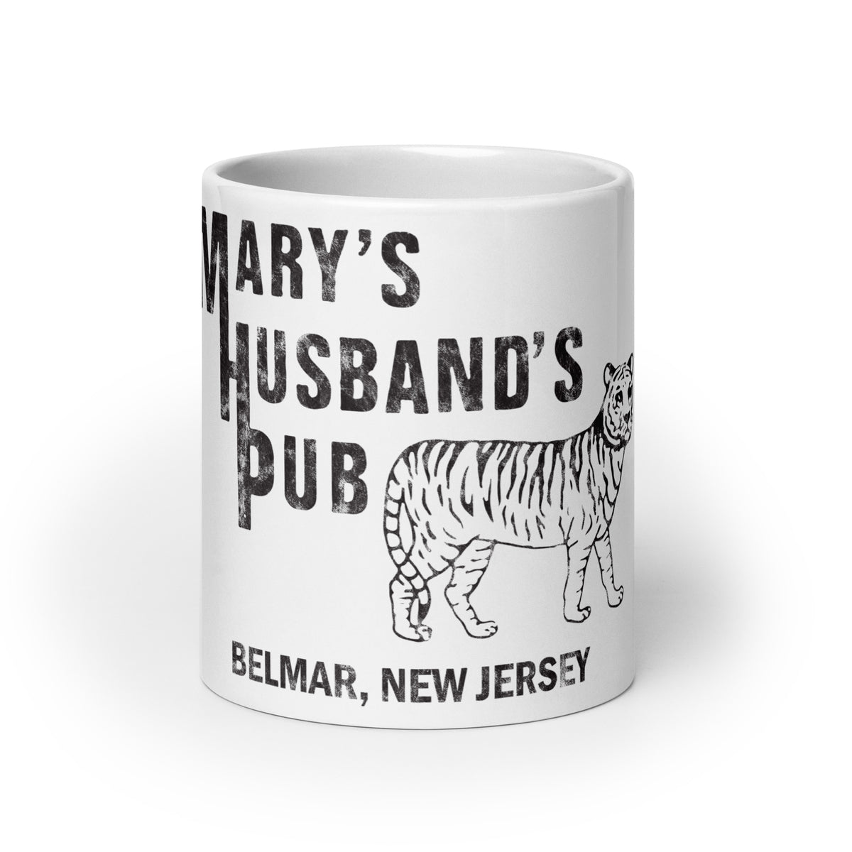 Mary's Husband's Pub - BELMAR - White Glossy Mug