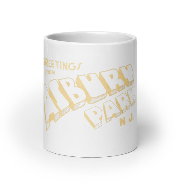 Greetings from Asbury Park - White glossy mug