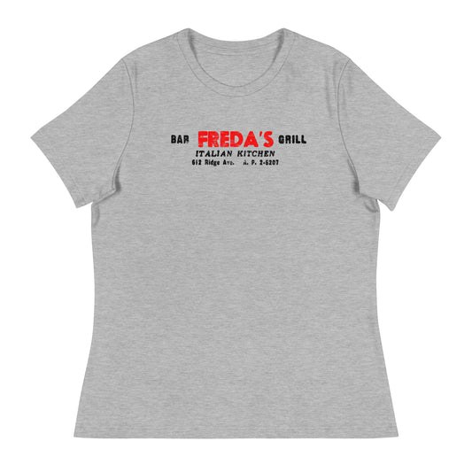 Freda's Italian Kitchen - ASBURY PARK - Women's Relaxed T-Shirt Athletic Heather