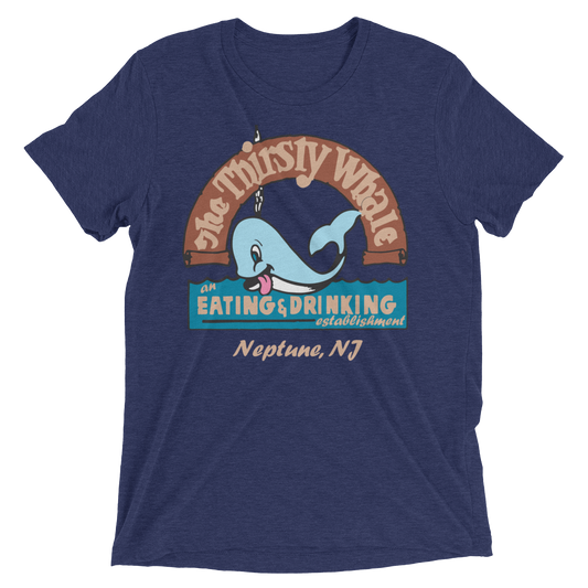 The Thirsty Whale - NEPTUNE - Short sleeve t-shirt Navy Triblend