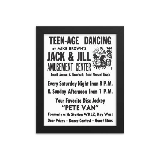 Jack & Jill Amusement Center - POINT PLEASANT BEACH - Framed poster 8×10