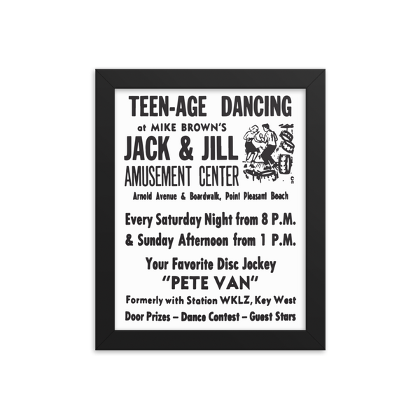 Jack & Jill Amusement Center - POINT PLEASANT BEACH - Framed poster 8×10