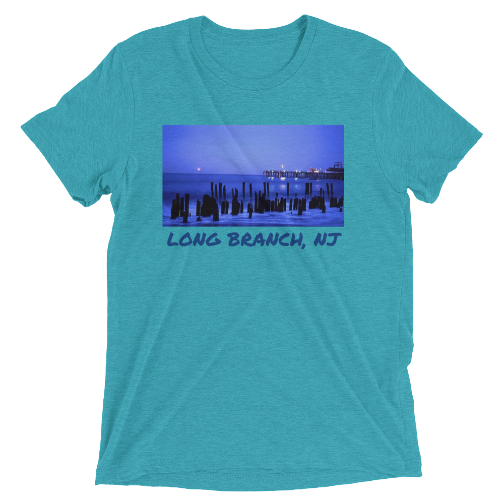 LONG BRANCH PIER - Short sleeve t-shirt Teal Triblend