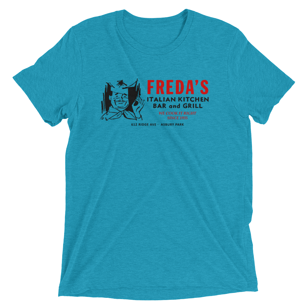 Freda's Bar and Grill - ASBURY PARK - Short sleeve t-shirt Aqua Triblend