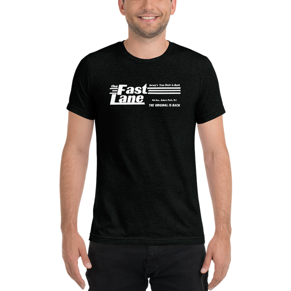 The Fast Lane (White Lettering/Black Background) - ASBURY PARK - Short Sleeve T-Shirt