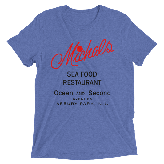 Michal's Sea Food Restaurant - ASBURY PARK - Short sleeve t-shirt Blue Triblend