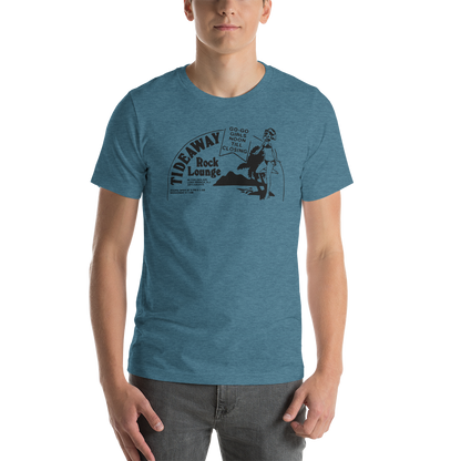 Tideaway Rock Lounge - LONG BRANCH - Short-Sleeve Unisex T-Shirt Heather Deep Teal