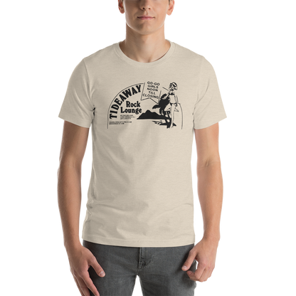 Tideaway Rock Lounge - LONG BRANCH - Short-Sleeve Unisex T-Shirt Heather Dust