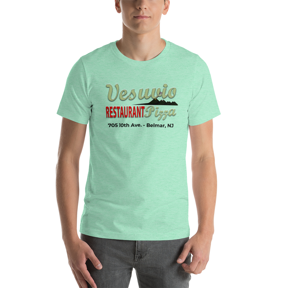 Vesuvio Restaurant & Pizza - BELMAR - Short-Sleeve Unisex T-Shirt Heather Mint