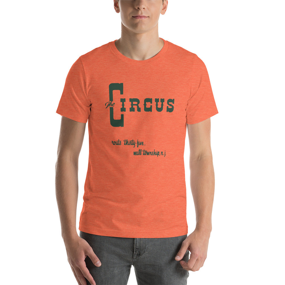 The Circus Drive-Thru - WALL TWP. - Short-Sleeve Unisex T-Shirt Heather Orange