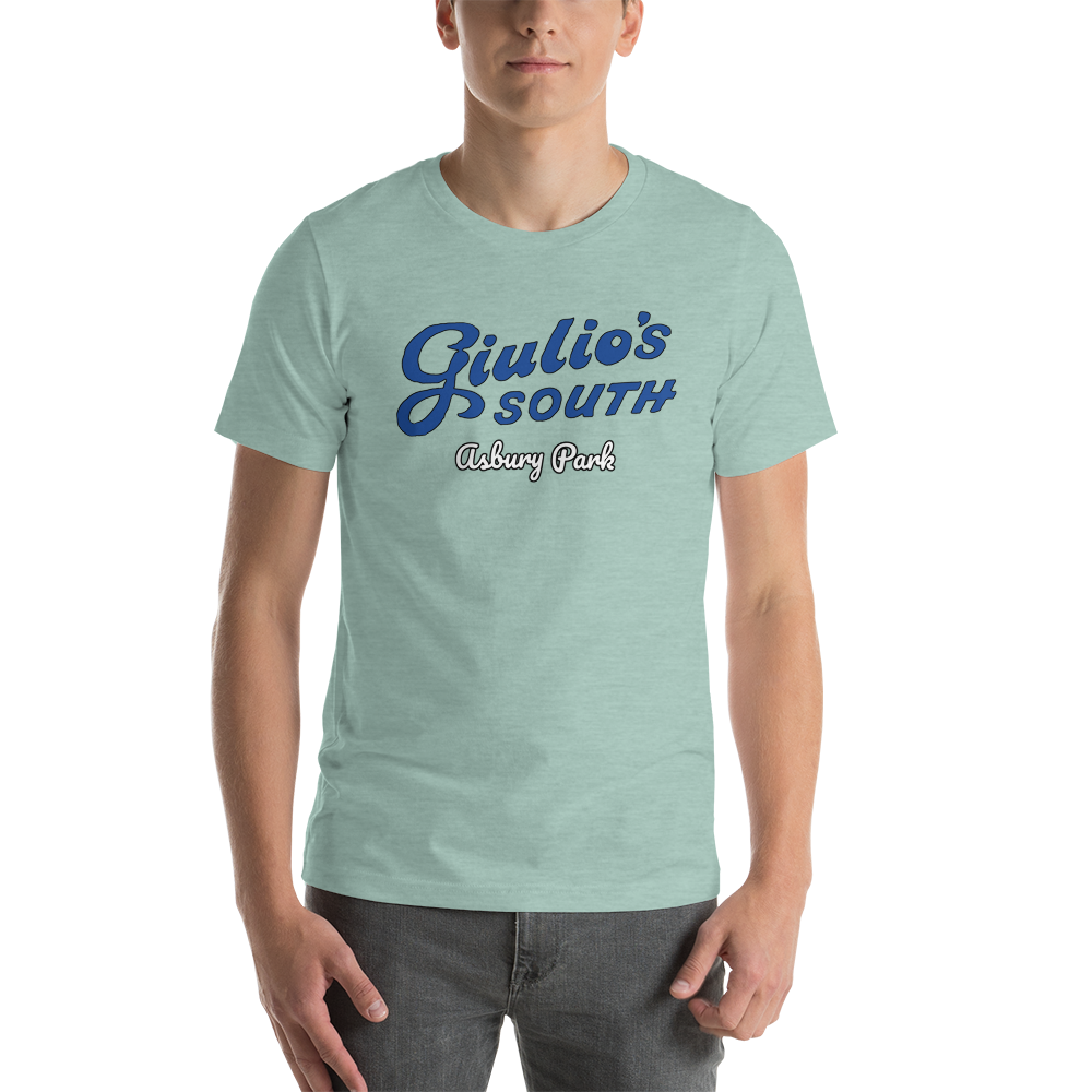 Giulio's South - ASBURY PARK - Short-Sleeve Unisex T-Shirt Heather Prism Dusty Blue