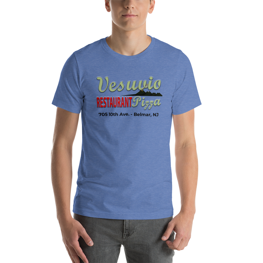 Vesuvio Restaurant & Pizza - BELMAR - Short-Sleeve Unisex T-Shirt Heather True Royal