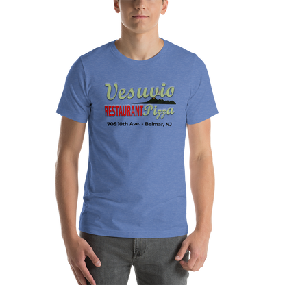 Vesuvio Restaurant & Pizza - BELMAR - Short-Sleeve Unisex T-Shirt Heather True Royal