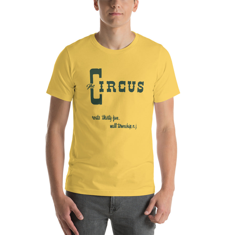 The Circus Drive-Thru - WALL TWP. - Short-Sleeve Unisex T-Shirt Yellow