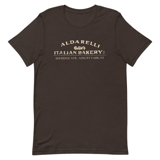 Aldarelli Italian Bakery - ASBURY PARK - Unisex t-shirt Brown