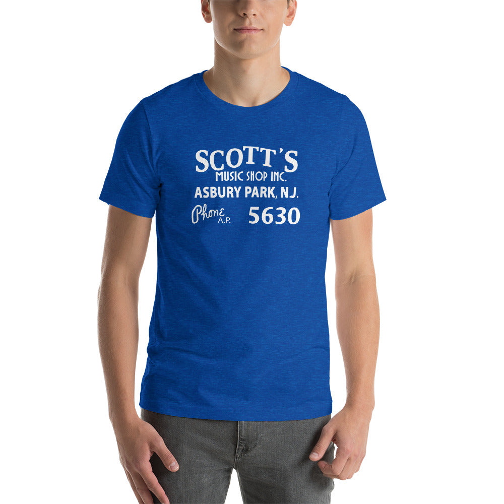 Scott's Music Shop - ASBURY PARK - Short-Sleeve Unisex T-Shirt Heather True Royal