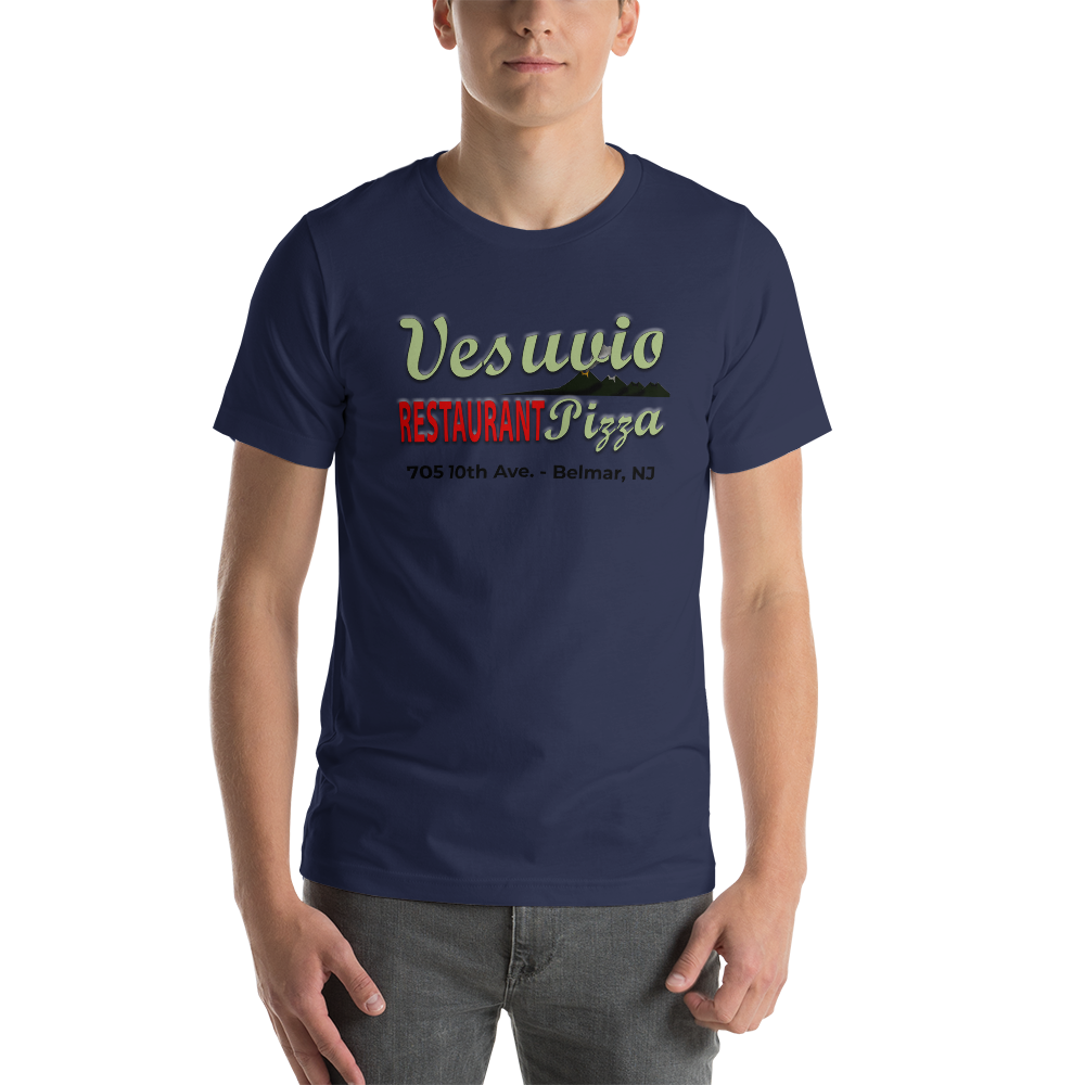 Vesuvio Restaurant & Pizza - BELMAR - Short-Sleeve Unisex T-Shirt Navy