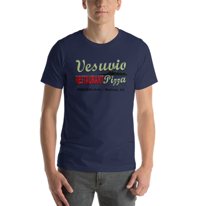 Vesuvio Restaurant & Pizza - BELMAR - Short-Sleeve Unisex T-Shirt Navy