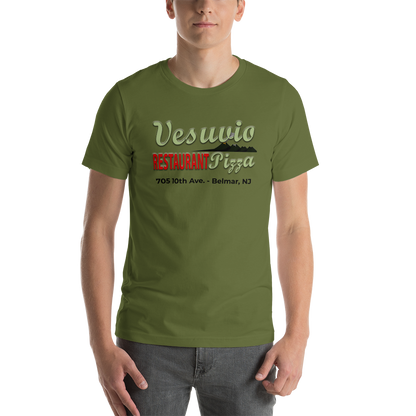 Vesuvio Restaurant & Pizza - BELMAR - Short-Sleeve Unisex T-Shirt Olive