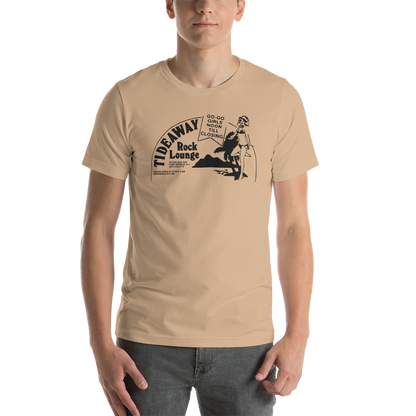 Tideaway Rock Lounge - LONG BRANCH - Short-Sleeve Unisex T-Shirt Tan