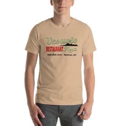 Vesuvio Restaurant & Pizza - BELMAR - Short-Sleeve Unisex T-Shirt Tan